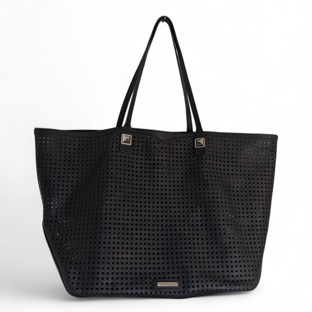 Rebecca Minkoff Everywhere Tote Perforated Black Leather Bag